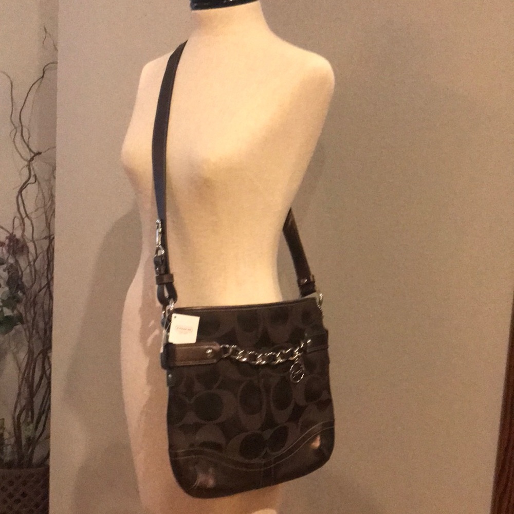 Coach crossbody/shoulder signature pattern bag